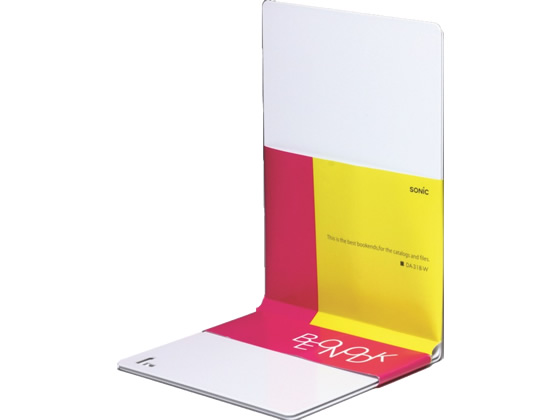 ソニック ブックエンド L型 白 DA-318-W