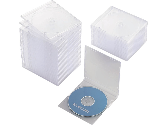 エレコム Blu-ray DVD CDスリムケース クリア 50枚 CCD-JSCS50CR