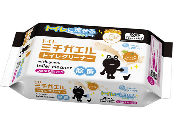 大王製紙 エリエール ミチガエルトイレクリーナー つめかえ用 20枚 大王製紙 エリエール ミチガエルトイレクリーナー つめかえ用 20枚