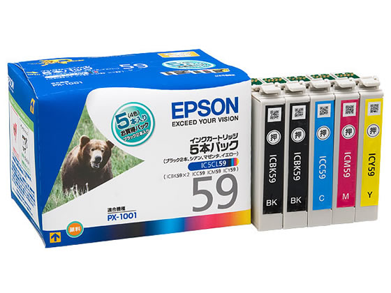 エプソン インクカートリッジ 5本パック IC5CL59