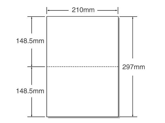 マルチプリンタ帳票 A4 白紙 2面 500枚×2冊 53003