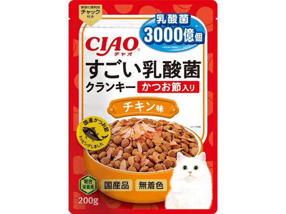 いなば CIAO すごい乳酸菌クランキー かつお節入りチキン 200g いなば CIAO すごい乳酸菌クランキー かつお節入りチキン 200g
