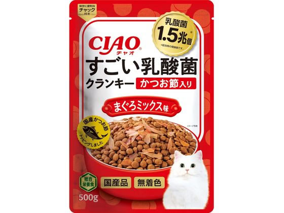 いなば CIAO すごい乳酸菌クランキー 鰹節入 鮪ミックス 500g いなば CIAO すごい乳酸菌クランキー 鰹節入 鮪ミックス 500g