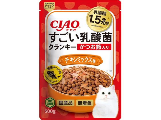 いなば CIAO すごい乳酸菌クランキー 鰹節入りチキンミックス 500g いなば CIAO すごい乳酸菌クランキー 鰹節入りチキンミックス 500g