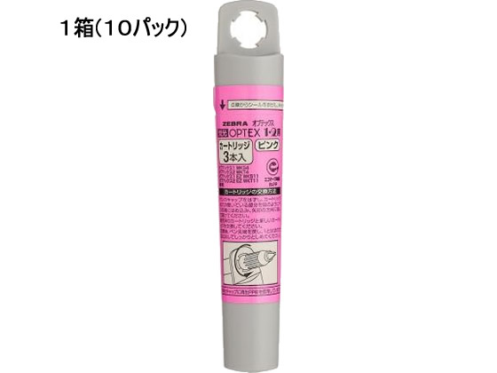 ゼブラ 蛍光オプテックス1・2用カートリッジ ピンク(30本入) RWK8-P