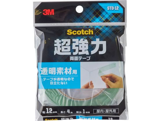3M スコッチ超強力両面テープ 幅12mm×4m 1巻 STD-12