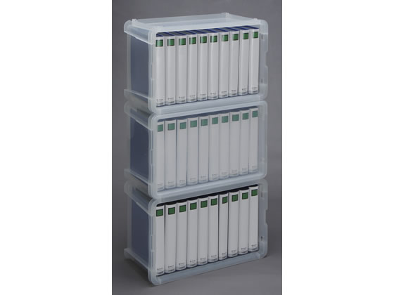 アイリスオーヤマ ファイルコンテナ A4ワイド クリア FRC40(209578)が