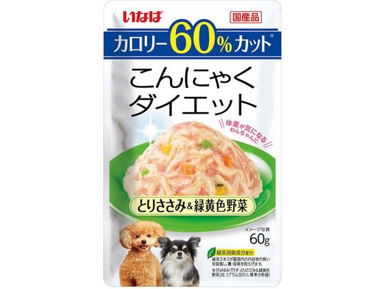 いなば こんにゃくダイエット とりささみ&緑黄色野菜 60g いなば こんにゃくダイエット とりささみ&緑黄色野菜 60g