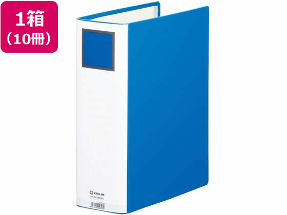 キングジム スーパードッチ脱・着イージーGX A4タテ 厚80 青 10冊