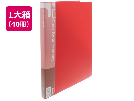 Forestway クリヤーブック エコノミー A4 20ポケット 赤 40冊