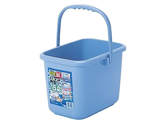 サンコープラスチック ニュータフバケツ 角型 15L ストーンブルー サンコープラスチック ニュータフバケツ 角型 15L ストーンブルー