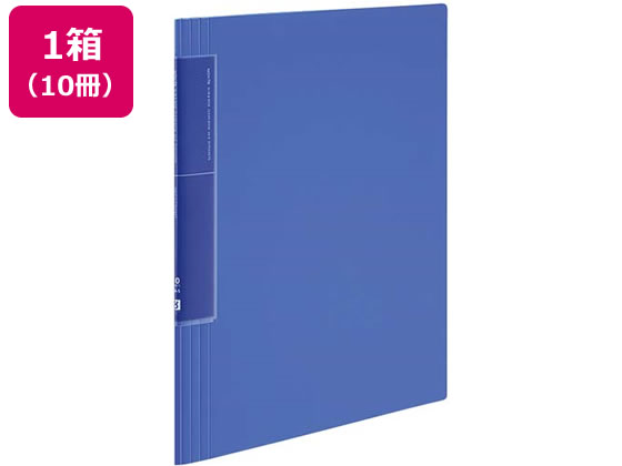 コクヨ クリヤーブック〈ノビータ〉ウェーブカットA4 20ポケット 青 10冊