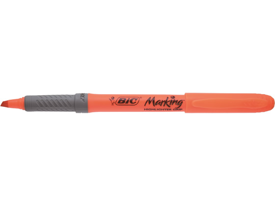 BIC マーキングハイライターグリップ オレンジ BRIGRIP12ORG