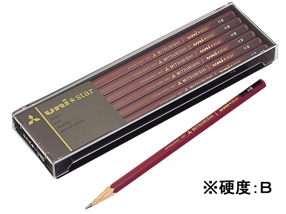 三菱鉛筆 USB ユニスター6角 B 12本入 USB