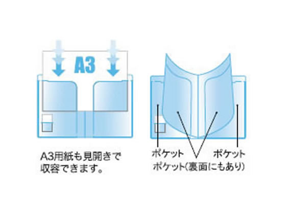（まとめ）ビュートン スマートホルダー NSH-A4-6CB ブルー〔×100セット〕