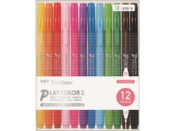 トンボ鉛筆 PLAY COLOR2 12色セット GCB-011