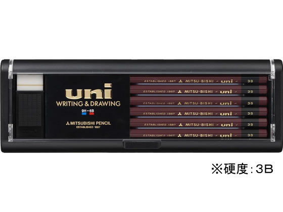 三菱鉛筆 鉛筆ユニ 3B 12本入 U3B