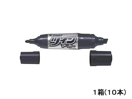 パイロット 油性ツインマーカー 細字・太字ブラック10本 MFN-15FB-B