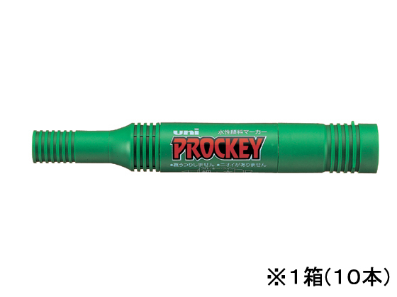 三菱鉛筆 プロッキー太字+細字 詰替式本体 緑 10本