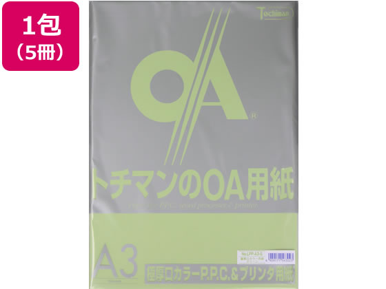 SAKAEテクニカルペーパー 極厚口カラーPPC A3 グリーン 50枚×5冊