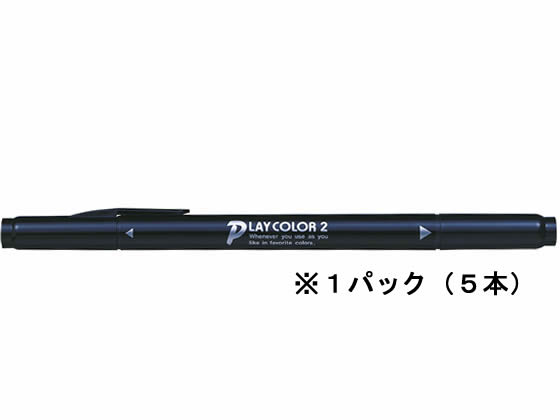 トンボ鉛筆 プレイカラー2 黒 5本 WS-TP33