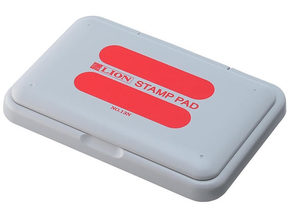 ライオン事務器 スタンプ台 中型 赤 NO.13N 871-74