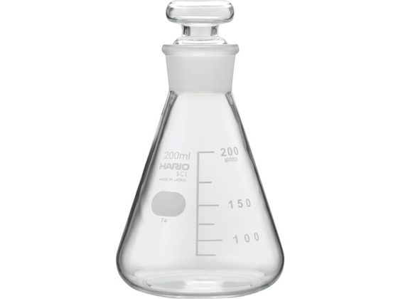HARIO 共栓三角フラスコ200ml TS27 TSF-200-SCI HARIO 共栓三角フラスコ200ml TS27 TSF-200-SCI