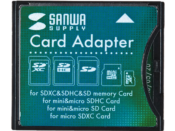 サンワサプライ SDXC用CF変換アダプタ ADR-SDCF2 サンワサプライ SDXC用CF変換アダプタ ADR-SDCF2