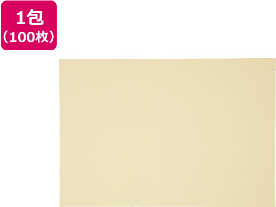 再生色画用紙 八ツ切 クリーム 100枚 8NCR-101