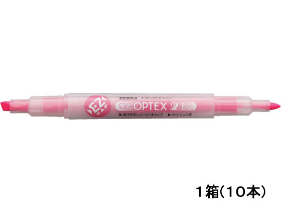 ゼブラ 蛍光オプテックス2 EZ ピンク 10本 WKT11-P