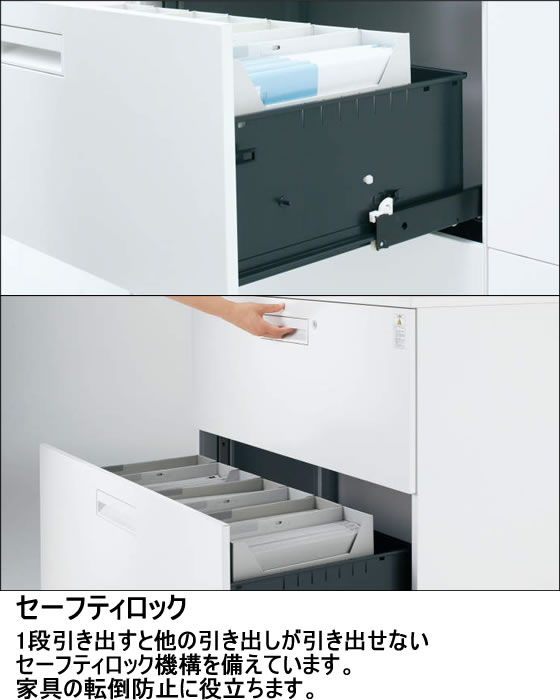 コクヨ エディア 下置き ラテラル3段 H1110 ホワイト BWUL3A59SAWNNBP