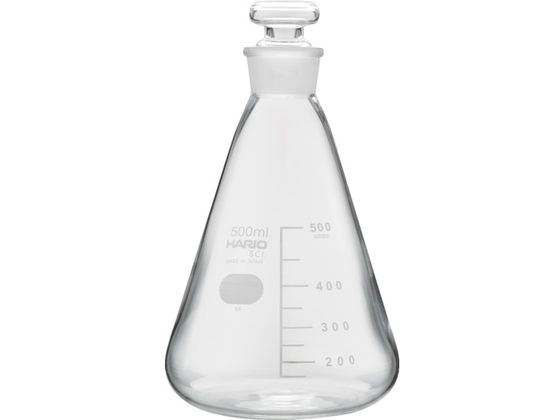 HARIO 共栓三角フラスコ500ml TS27 TSF-500-SCI HARIO 共栓三角フラスコ500ml TS27 TSF-500-SCI