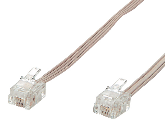 アクロス モジュラーケーブル 平コードアイボリー 10m AEM672
