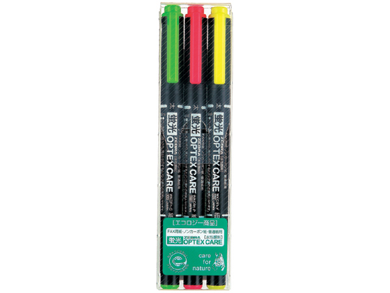 ゼブラ 蛍光オプテックスケア 3色セット WKCR1-3C