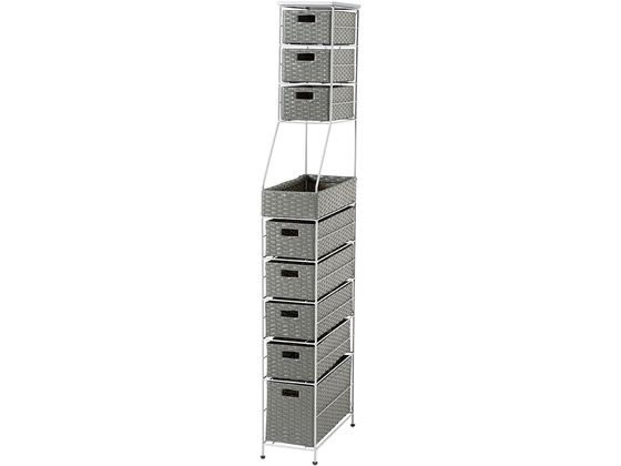 萩原 ランドリーチェスト 幅20cm グレー RAN-2460GY 萩原 ランドリーチェスト 幅20cm グレー RAN-2460GY