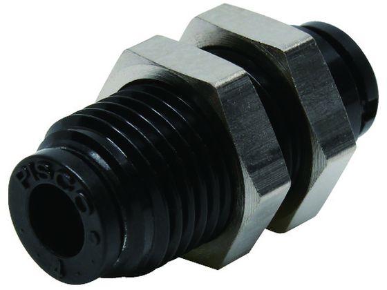 PISCO チューブフィッティングミニタイプ 隔壁ユニオン 4×4 PM4M PISCO チューブフィッティングミニタイプ 隔壁ユニオン 4×4 PM4M