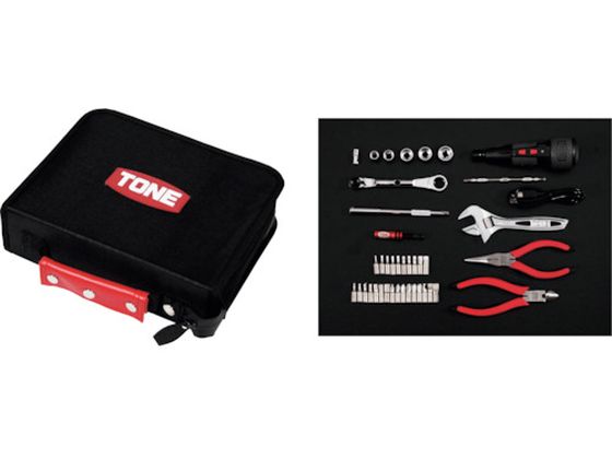 TONE 整備用工具セット ツールセット ブラック 間口250×奥行200×高さ70mm 40点セット TSX2170 TONE 整備用工具セット ツールセット ブラック 間口250×奥行200×高さ70mm 40点セット TSX2170