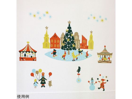 �T���R�[�}�[�N�H�� �G�߂̃E�H�[���X�e�b�J�[ �傫�ȃN���X�}�X�}�[�P�b�g 8-346-10