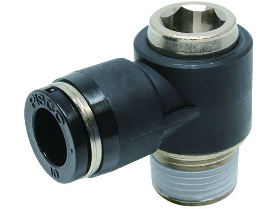 PISCO チューブフィッティング 六角穴付ユニバーサルエルボ チューブ10 接続口径R3 8 POL10-03 PISCO チューブフィッティング 六角穴付ユニバーサルエルボ チューブ10 接続口径R3 8 POL10-03