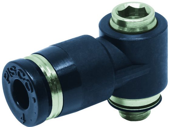 PISCO チューブフィッティング 六角穴付ユニバーサルエルボ チューブ4 接続口径M5×0.8 POL4-M5 PISCO チューブフィッティング 六角穴付ユニバーサルエルボ チューブ4 接続口径M5×0.8 POL4-M5