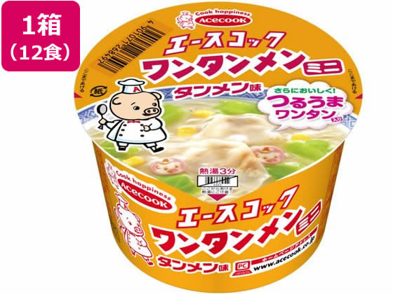 エースコック ミニワンタンメン タンメン味 12食 エースコック ミニワンタンメン タンメン味 12食