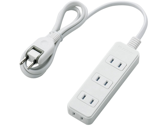 エレコム シャッタータップ 2P式4個口 1m ホワイト T-ST02-22410WH