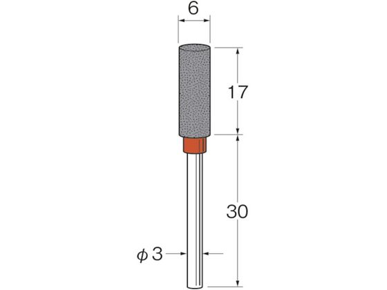 リューター 軸付セラミックゴム砥石 金属研削用 外径 mm:6粒度 #:80 R2321 リューター 軸付セラミックゴム砥石 金属研削用 外径 mm:6粒度 #:80 R2321
