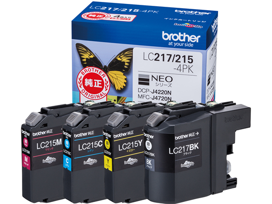 ブラザー インクカートリッジ 大容量4色入り LC217 215-4PK ブラザー インクカートリッジ 大容量4色入り LC217 215-4PK