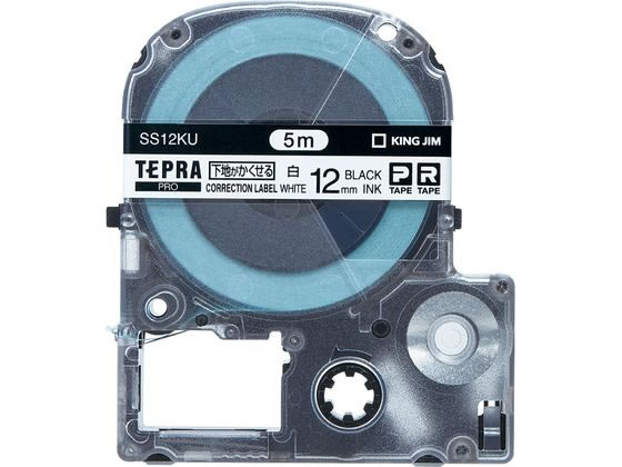 キングジム テプラPRO用テープ 12mm 白 黒文字 SS12KUが1,037円