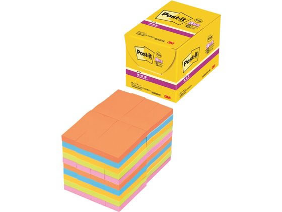 3M ポスト・イット 強粘着ふせん5色90枚×80冊 5004SS-NE