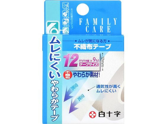 白十字 FC 不織布テープ 12mm幅×9m 白十字 FC 不織布テープ 12mm幅×9m