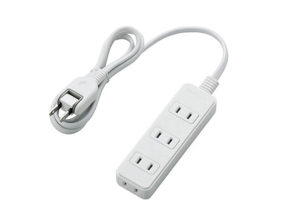 エレコム スイングプラグタップ 2P式4個口1m ホワイト T-S02-2410WH