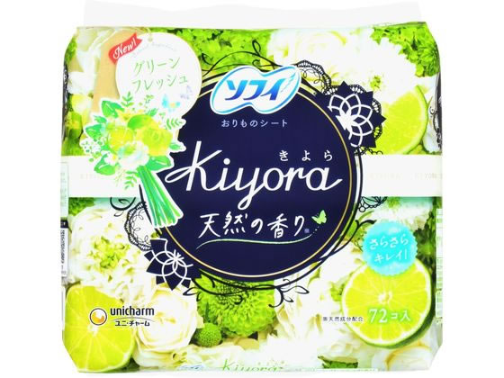 ユニチャーム ソフィKiyoraフレグランス グリーンフレッシュ 72枚 ユニチャーム ソフィKiyoraフレグランス グリーンフレッシュ 72枚