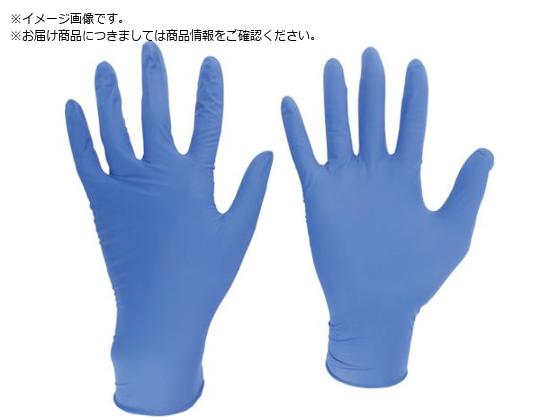 ミドリ安全 ニトリル使い捨て手袋 厚手 粉なし 青 L 100枚入 ミドリ安全 ニトリル使い捨て手袋 厚手 粉なし 青 L 100枚入